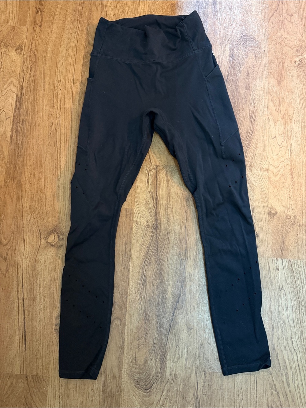 Fabletics Black High-Waist Leggings with Side Pockets